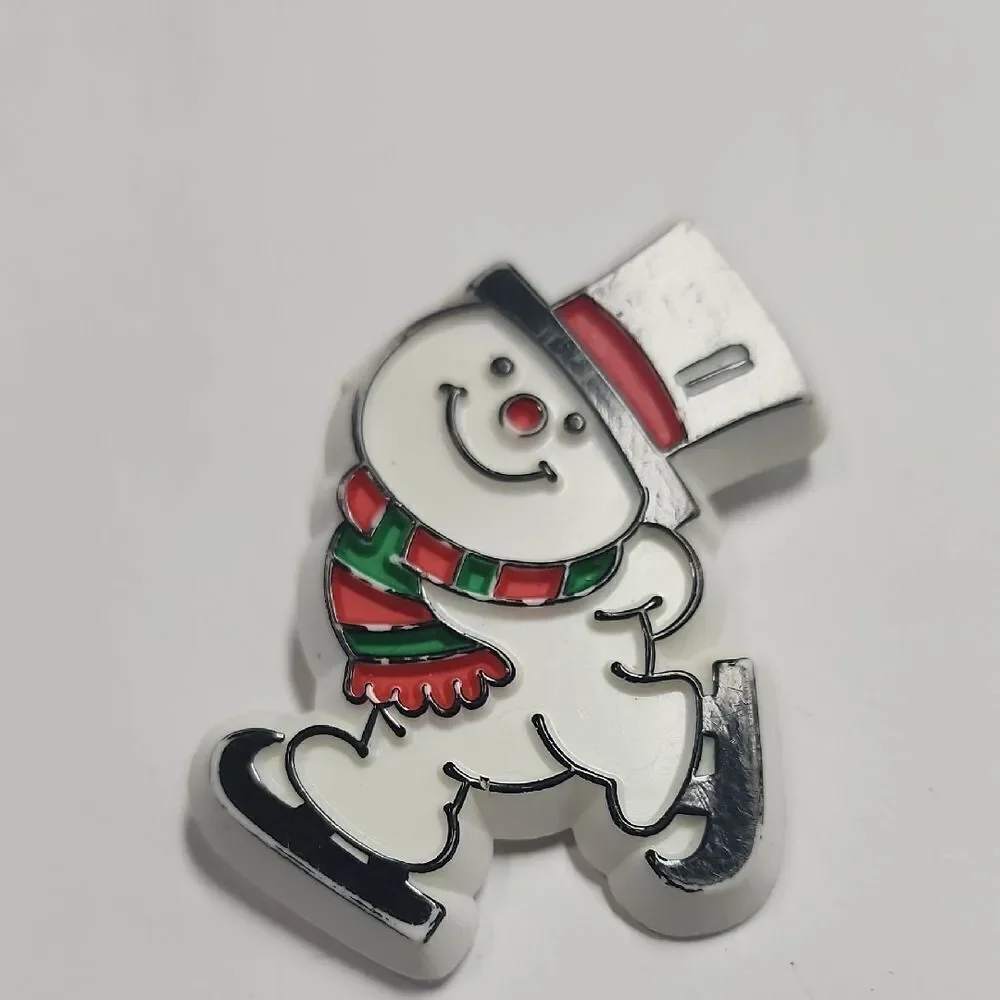 Vintage Estate Snowman Christmas Brooch Signed HALLMARK CARDS INC